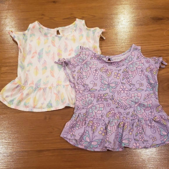 Garanimals Other - 🎉🎉Cold shoulder peplum top bundle